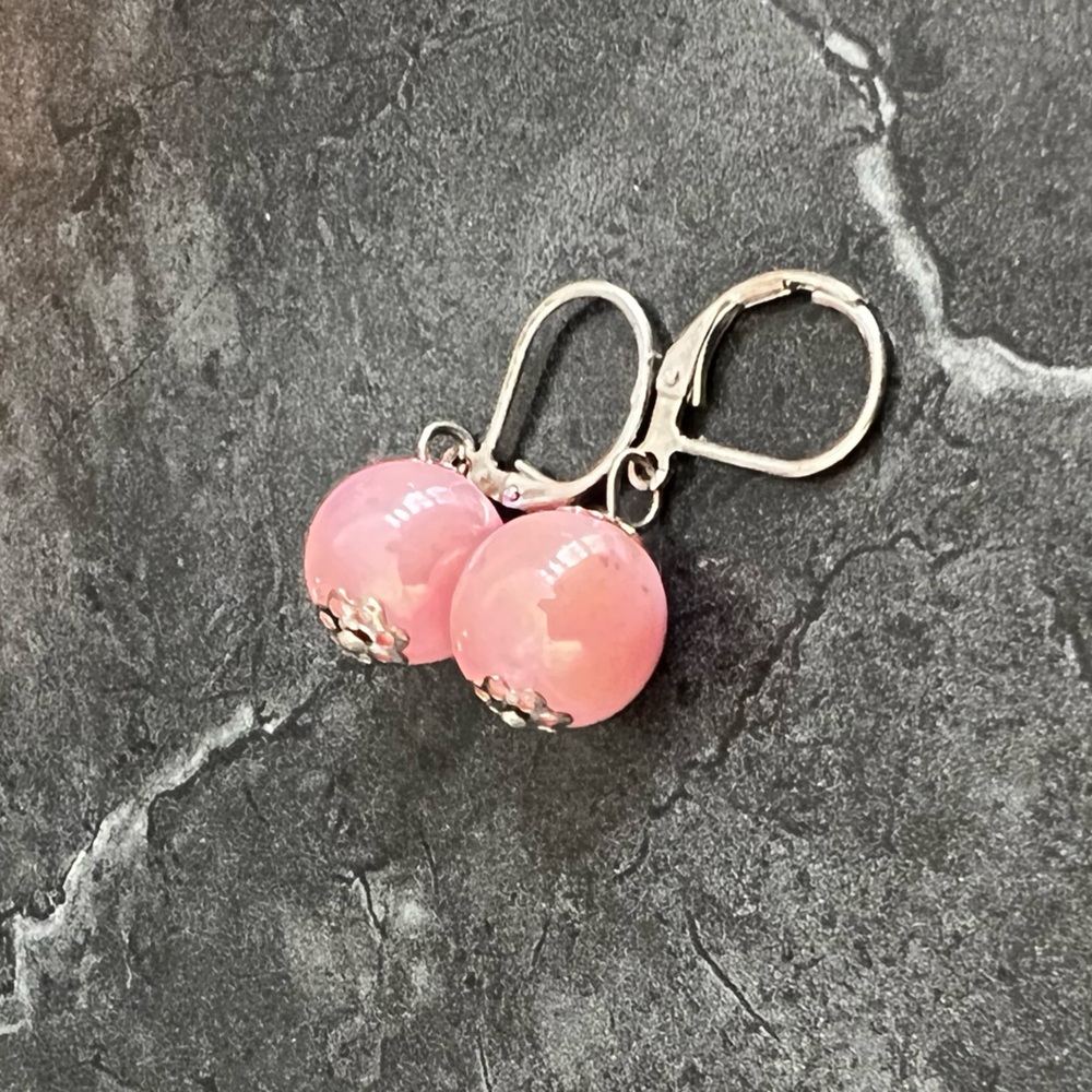 Pink Bubble Earrings